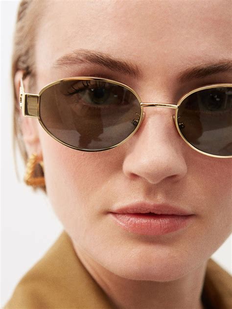 celine triomphe sunglasses gold|Celine triomphe sunglasses dupe.